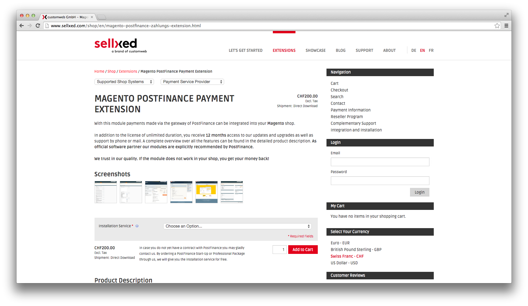 Magento PostFinance